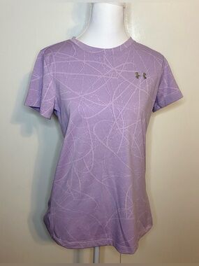 Women’s Under Armour Heat Gear Lavender Short Sleeve Top Size Small